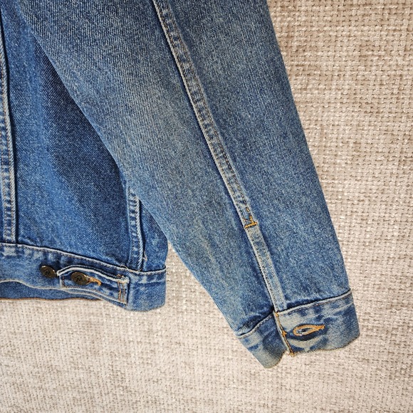VTG 90s Marlboro Country Store Denim Trucker Jacket Mens M Blue Jean Button - Picture 12 of 15